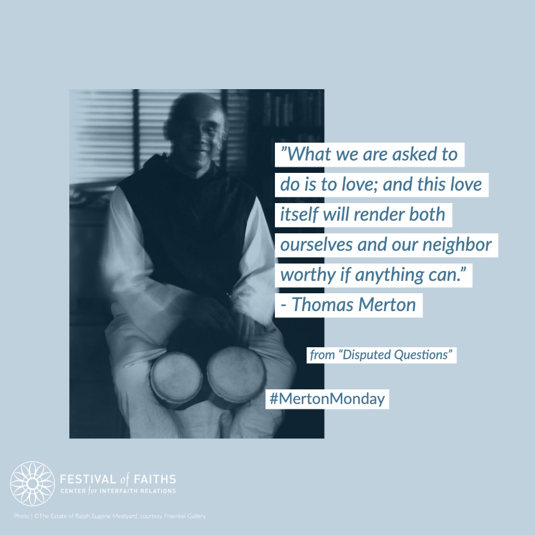 ”What we are asked to do is to love; and this love itself will render both ourselves and our neighbor worthy if anything can.” —#ThomasMerton from 𝘋𝘪𝘴𝘱𝘶𝘵𝘦𝘥 𝘘𝘶𝘦𝘴𝘵𝘪𝘰𝘯𝘴⁠
⁠
#MertonMonday #FindYourSacred