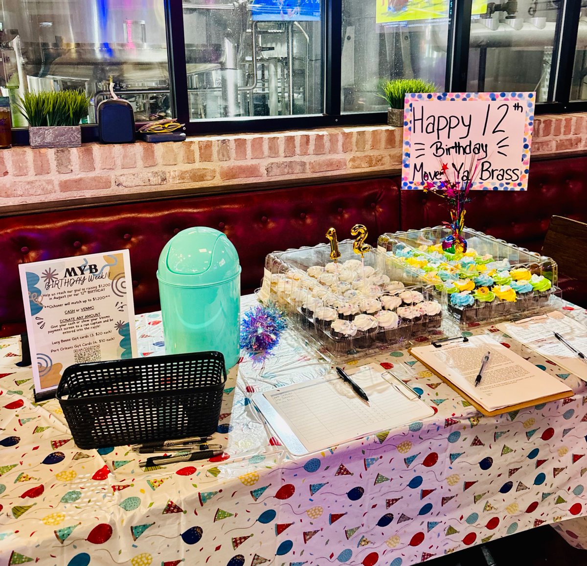 Opened our 12th Birthday Week <a href="/portorleansbeer/">Port Orleans Brewing Co.</a> for our Birthday Social Shakeout. Thank You Port Orleans &amp; Lucy Boone Ice Cream for tonight’s gift cards for our raffle! Thank you #mybkrewe for always showing up! #moveyabrass