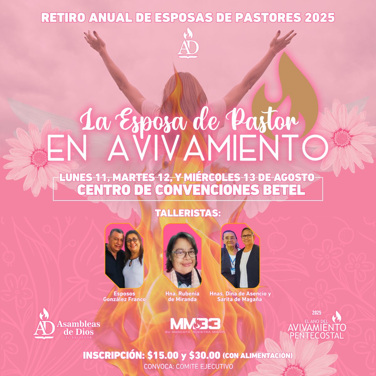 ceadelsalvador's tweet photo. ¡Cada día está más cerca la celebración de nuestro Retiro Anual de Esposas de Pastores 2025! Estimada esposa de pastor, será un gusto contar con su participación en esta actividad nacional de nuestra organización. ¡Le esperamos!
#AsambleasdeDios #MM33 #ADsv #Avivamiento https://t.co/qlZ9k3Qukb