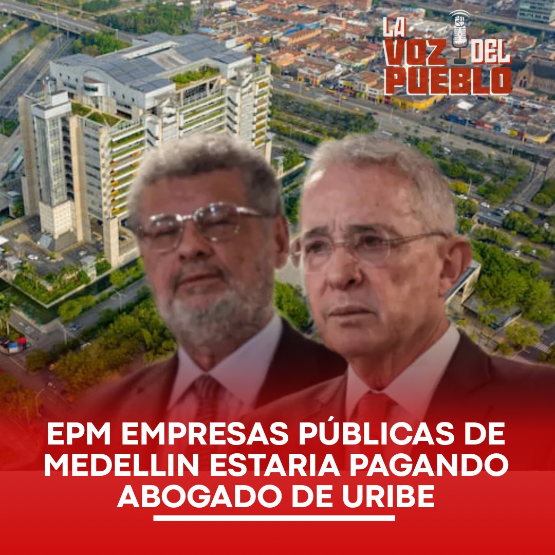 💥 ¿EPM está pagando el abogado de Álvaro Uribe?

Una reciente consulta judicial reveló un detalle que ha encendido las alarmas sobre el uso de recursos públicos: la firma Jaime Granados Peña AP, representante legal de Álvaro Uribe Vélez, aparece como demandante en una tutela
