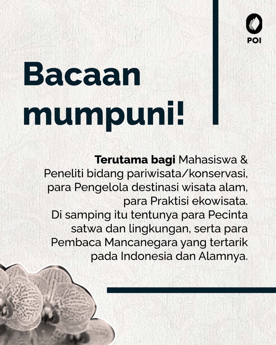 Wildlife Ecotourism In Indonesia

Buku Wildlife Ecotourism in Indonesia karya Prof. Jatna Supriatna adalah panduan ilmiah dan praktis dalam mengembangkan ekowisata satwa liar yang berkelanjutan. 

#bukuobor #wildlifeecotourisminindonesia #jatnasupriatna #konservasialam