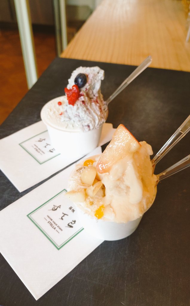 このジェラートが、好き！
黒ゴマベリーやクワトロフォルマッジなど🤤