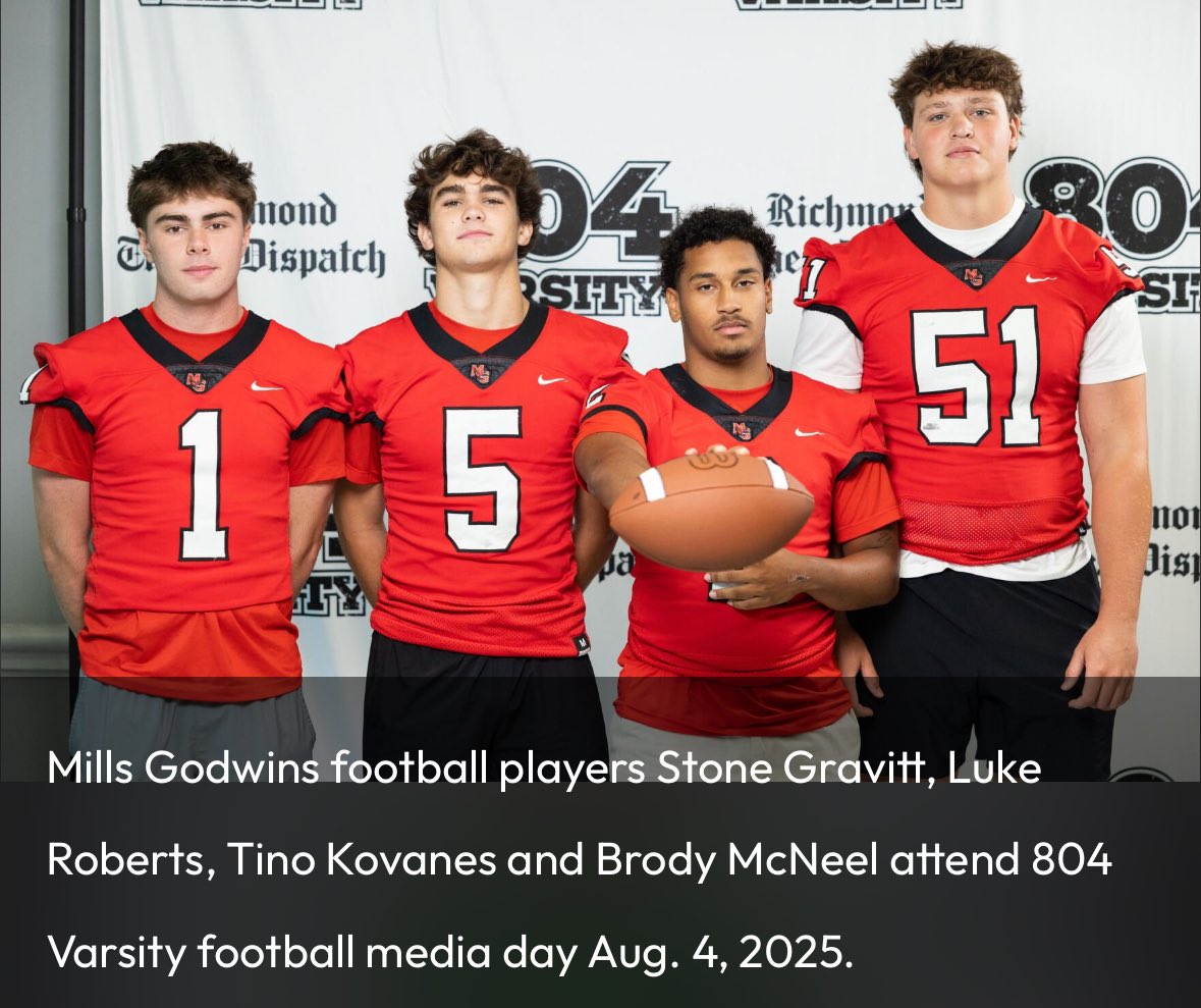Chase (with St. Christopher’s) and Luke (with Mills Godwin) both attended the 804 Richmond Times Dispatch Media Day! Season is almost here…can’t wait!