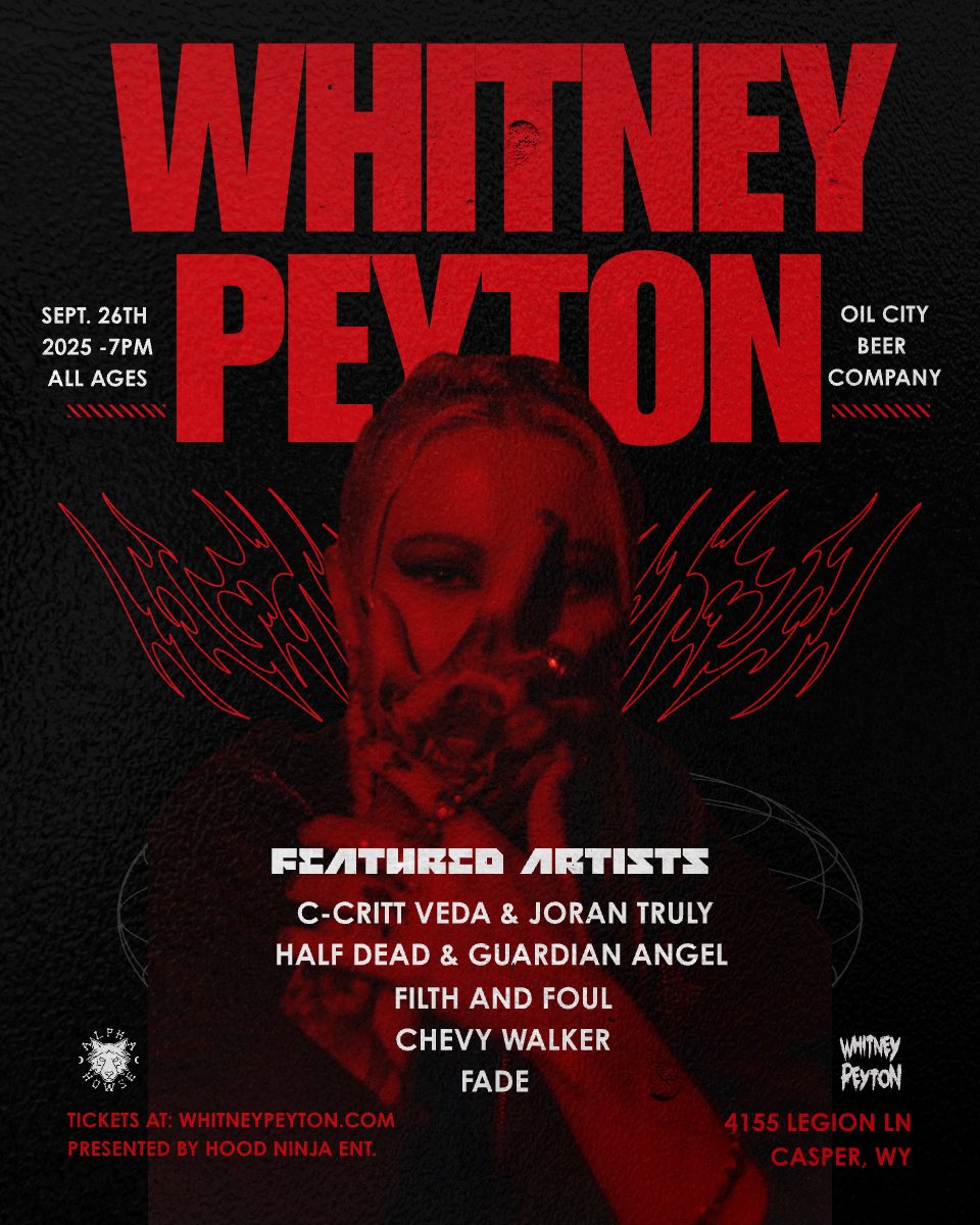 I’m coming to Casper, WY! 🖤 hang out with me  WhitneyPeyton.com