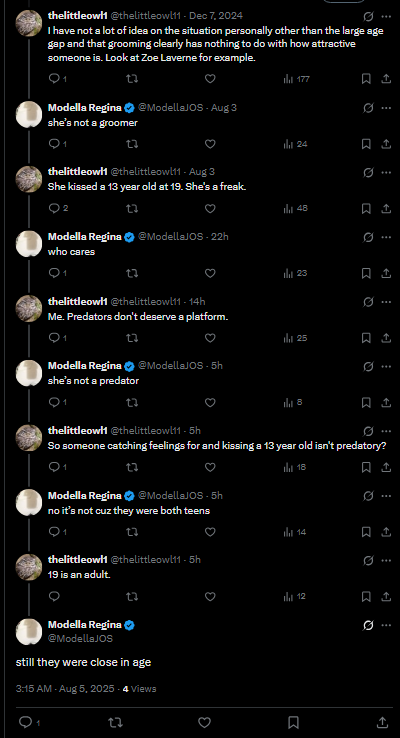 thelittleowl11's tweet image. It&apos;s fun arguing with people who clearly are idiots. Reminder Zoie Laverne is a predator btw.