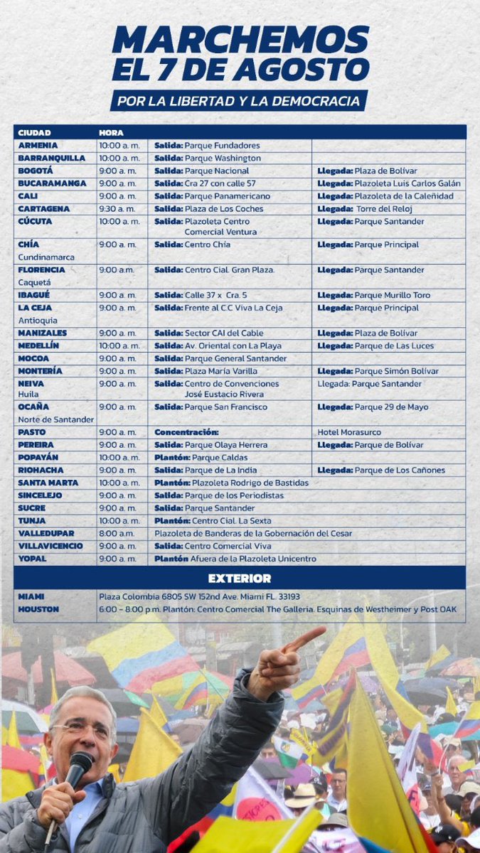 Nos vemos este 7 de agosto en las calles, vamos con GALLARDÍA 

#Marcha7A
#Gallardia