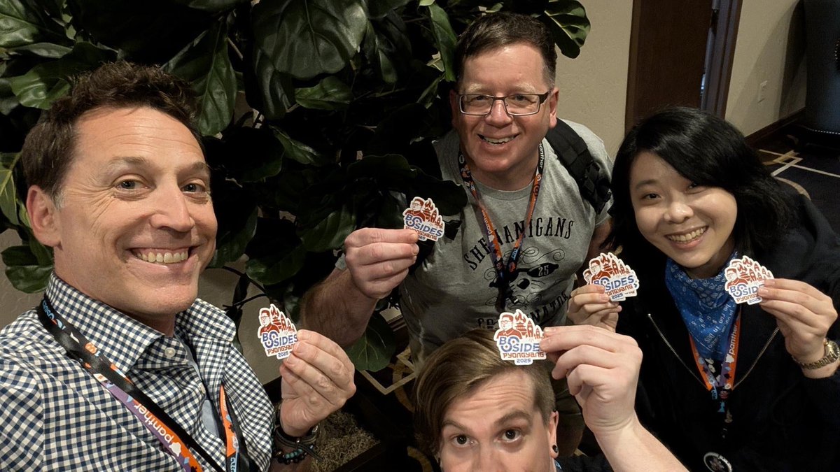 Lena (@lambdamamba) on Twitter photo Day 1 <a href="/BSidesLV/">BSides Las Vegas</a> with <a href="/brysonbort/">Bryson 🦄</a> <a href="/silascutler/">Silas Cutler // p1nk</a> <a href="/MalwareJake/">Jake Williams</a>! ♣️♦️♠️♥️
(Stay tuned for <a href="/BSidesPyongyang/">BSides Pyongyang</a>..!) Day 1 <a href="/BSidesLV/">BSides Las Vegas</a> with <a href="/brysonbort/">Bryson 🦄</a> <a href="/silascutler/">Silas Cutler // p1nk</a> <a href="/MalwareJake/">Jake Williams</a>! ♣️♦️♠️♥️
(Stay tuned for <a href="/BSidesPyongyang/">BSides Pyongyang</a>..!)