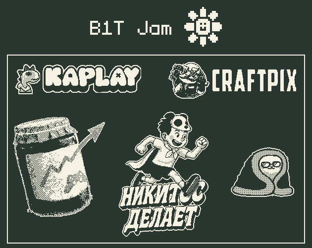 MacrowDev's tweet image. 6 days left till the start of B1T Jam (a game jam about making a game with only 2 colors) ... tell your friends, tell your friends friends: itch.io/jam/b1t-jam-2

special thanks to our sponsors for offering prizes to the winners!!!

#B1TJam #gamedev #gamejam #indiedev