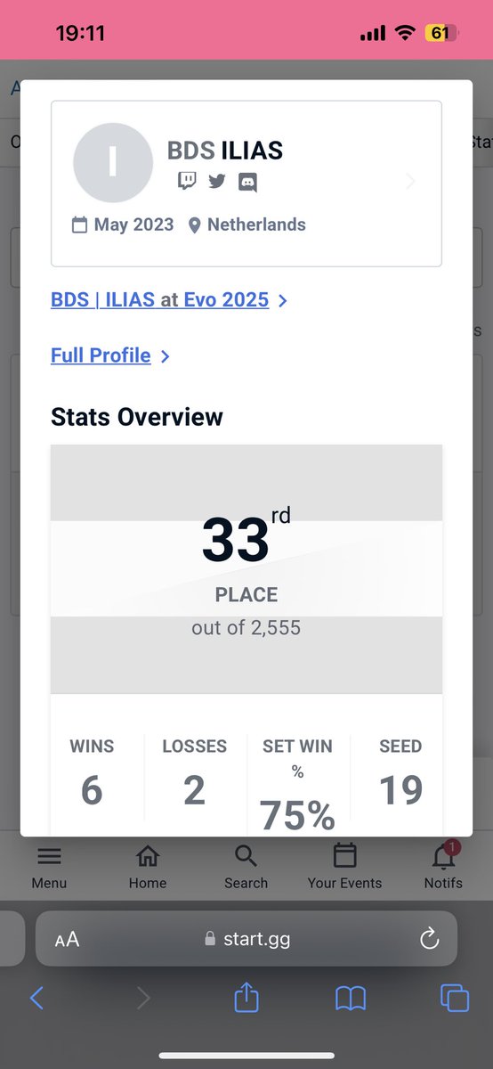 i head back to NL and concluding my evo journey. 
though i did not get the result I wanted, I couldnt be more happy with seeing <a href="/KiraKira22tk/">BDS | KiraKira</a> qualify.
Thank you <a href="/TeamBDS/">Team BDS</a> for making this a reality.
one day of rest and then back to practice in 🇨🇭 for ewc!
#EVO2025 #challengethegame
