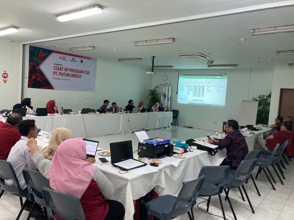 IG : herryftanjung 🌐 (@herryftanjung) on Twitter photo PMI mengadakan Workshop Rencana Kegiatan Program Corporate Social Responsibility (CSR) PT. Paiton Energy yg meliputi Climate Change, Disaster Risk Reduction, Pembinaan relawan dan Kesehatan dan Sosial di Probolinggo, Rabu-Kamis, 30-31 Juli 2025. Cc <a href="/RadioElshinta/">Radio Elshinta</a> <a href="/SonoraFM92/">Radio Sonora Jakarta</a> PMI mengadakan Workshop Rencana Kegiatan Program Corporate Social Responsibility (CSR) PT. Paiton Energy yg meliputi Climate Change, Disaster Risk Reduction, Pembinaan relawan dan Kesehatan dan Sosial di Probolinggo, Rabu-Kamis, 30-31 Juli 2025. Cc <a href="/RadioElshinta/">Radio Elshinta</a> <a href="/SonoraFM92/">Radio Sonora Jakarta</a>