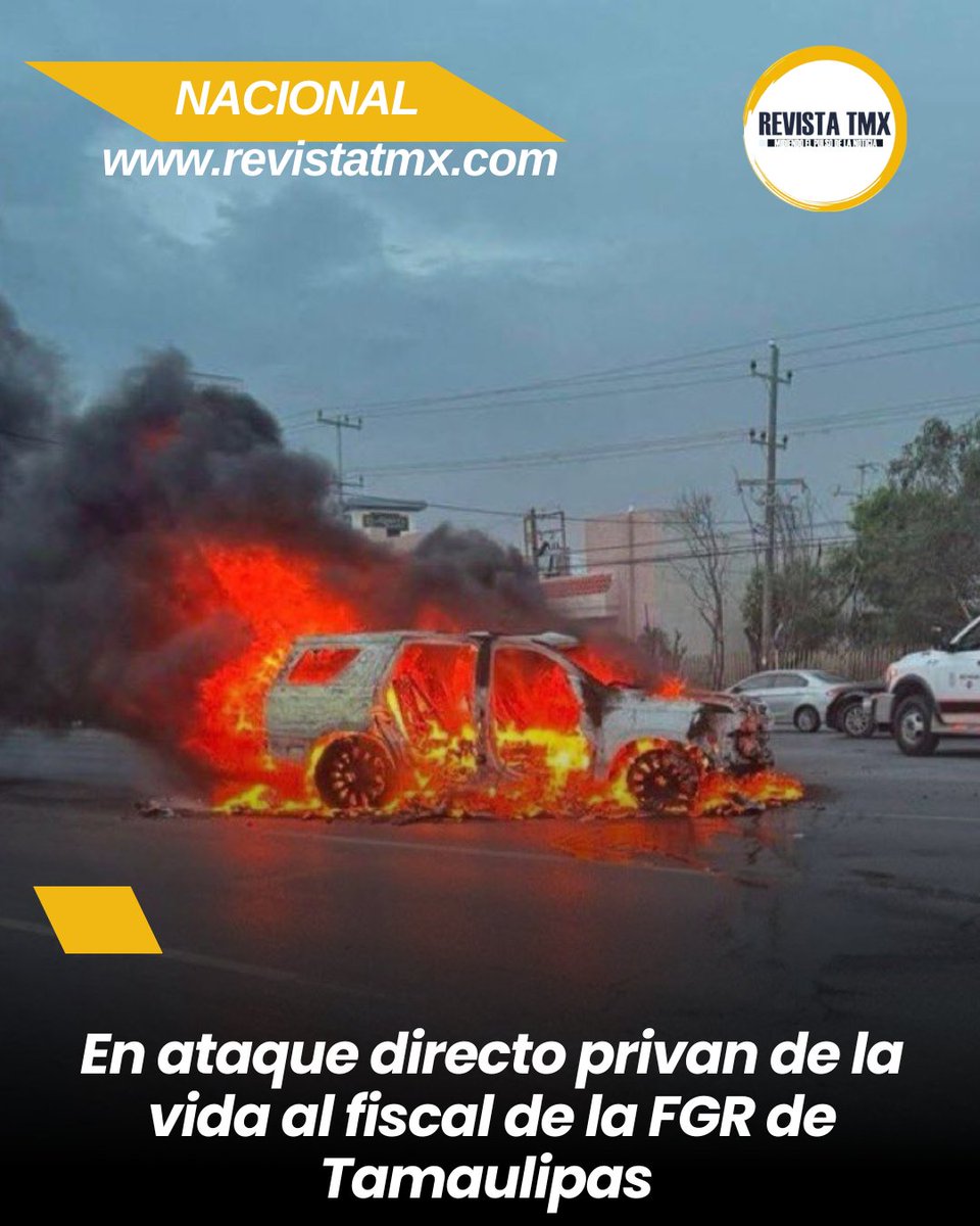 🚨 En ataque directo privan de la vida al fiscal de la FGR de Tamaulipas 

🚔 #Nacional.- El fiscal de la #FGR en #Tamaulipas, #ErnestoVázquezReyna, fue privado de la vida la tarde de este #lunes en un ataque directo sobre el boulevard Hidalgo, en #Reynosa.

📹 En un video se