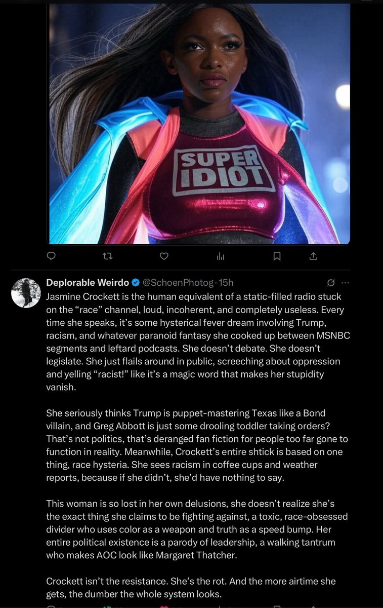 <a href="/jackunheard/">Jack</a> <a href="/FLCons/">Croxxed Out</a> Jasmine Crockett - just when you thought pigs couldn’t fly