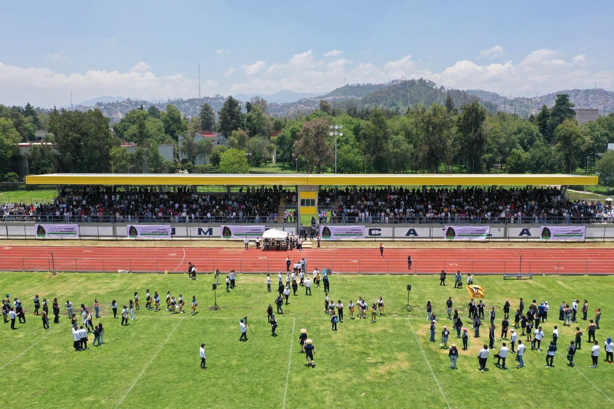 Así va quedando el 🏟️ de los @pumasacatlanfootball 🐾 para la temporada 2025 de Liga Mayor en <a href="/onefaoficial/">ONEFA Oficial</a> 🏈