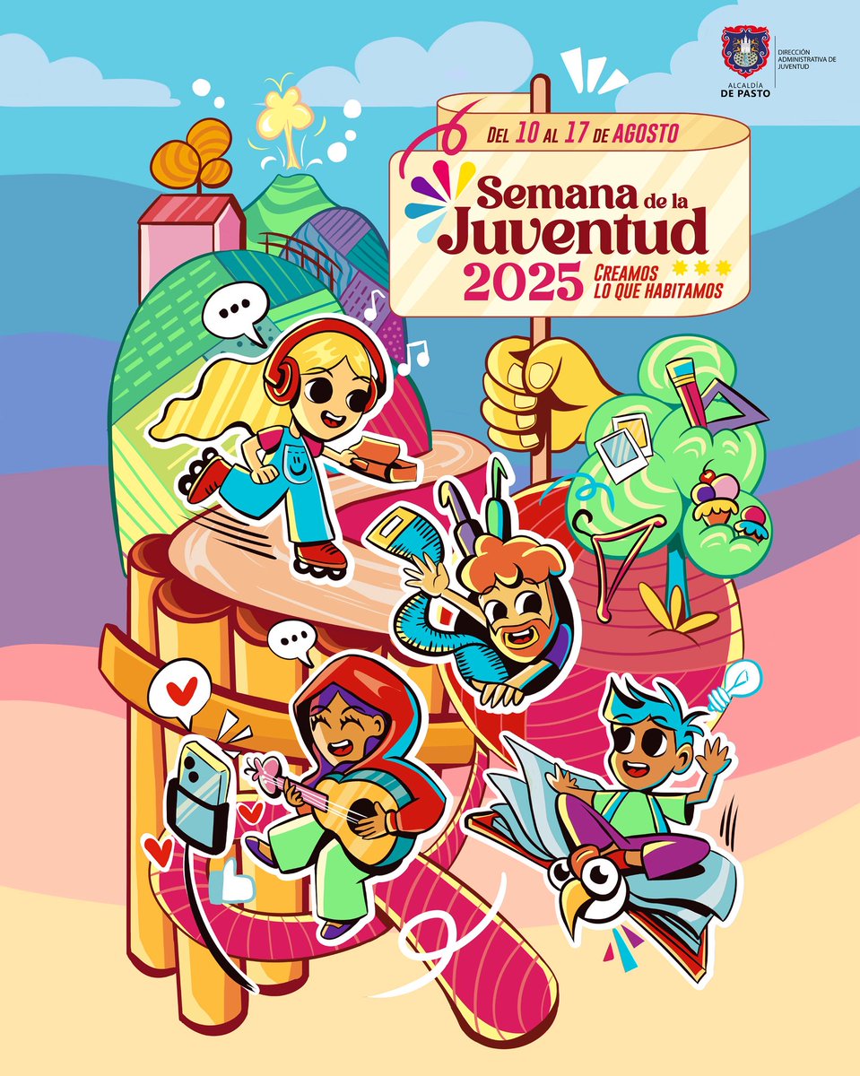 JuventudPasto's tweet photo. 🚀 ¡Llegó la semana más esperada del año! 🙌💛

Del 10 al 17 de agosto, Pasto vibra con la #SemanaDeLaJuventud 🎉💥

Será una semana para encontrarnos, inspirarnos y demostrar que las juventudes son motor de cambio. https://t.co/z8AvdrALLN