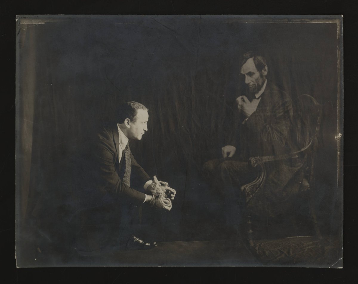 Harry Houdini and Abraham Lincoln, ca. 1924.