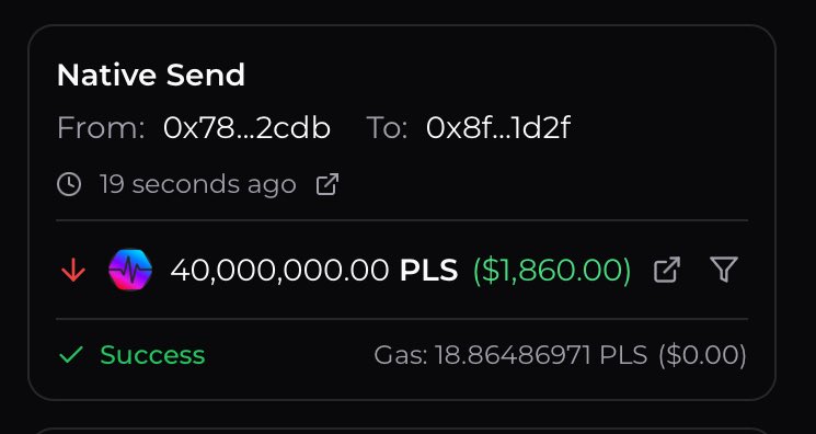 Liberty Swap Finance (@libertyswapfi) on Twitter photo We’ve just transferred 40,000,000 PLS to our paymaster wallet to sponsor gas fees for those swapping into PulseChain assets using USDC from other blockchains.
Happy bear hunting this week!
<a href="/NuclearHerbs/">Nuclear Herbs</a> <a href="/CryptoCoffee369/">CryptoCoffee.pls</a> We’ve just transferred 40,000,000 PLS to our paymaster wallet to sponsor gas fees for those swapping into PulseChain assets using USDC from other blockchains.
Happy bear hunting this week!
<a href="/NuclearHerbs/">Nuclear Herbs</a> <a href="/CryptoCoffee369/">CryptoCoffee.pls</a>