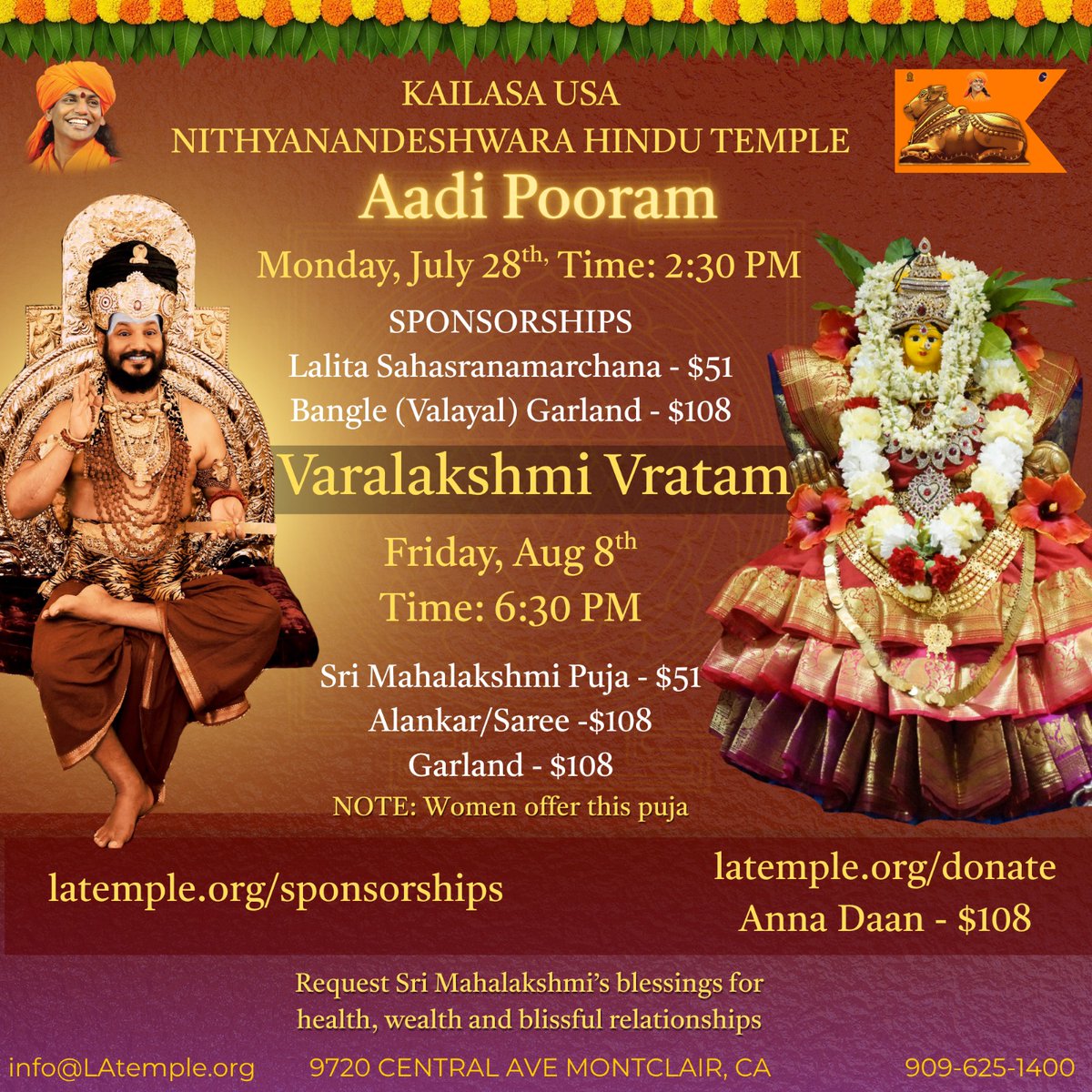 Varalakshmi Vratam latmple.org