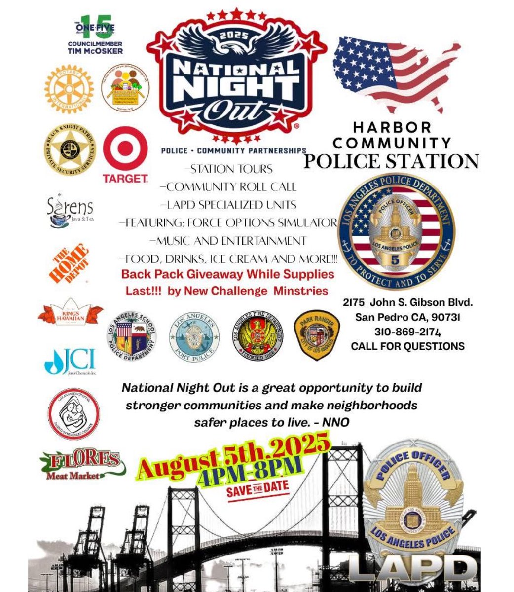 Hard at work getting Harbor Station prepped for our guests. We have the Force Option Simulator, station/jail tours, displays, free food, &amp; school supply giveaways. We hope to see you all tomorrow night!