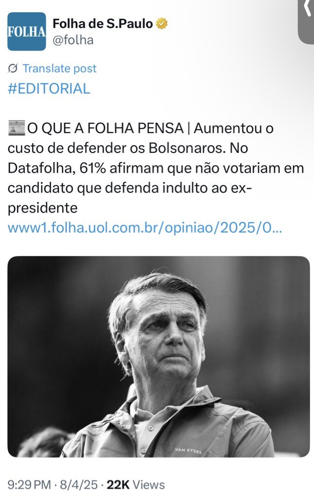 Atenção políticos golpistas! Continuem prometendo indulto e impunidade a Bolsonaro. Não parem!