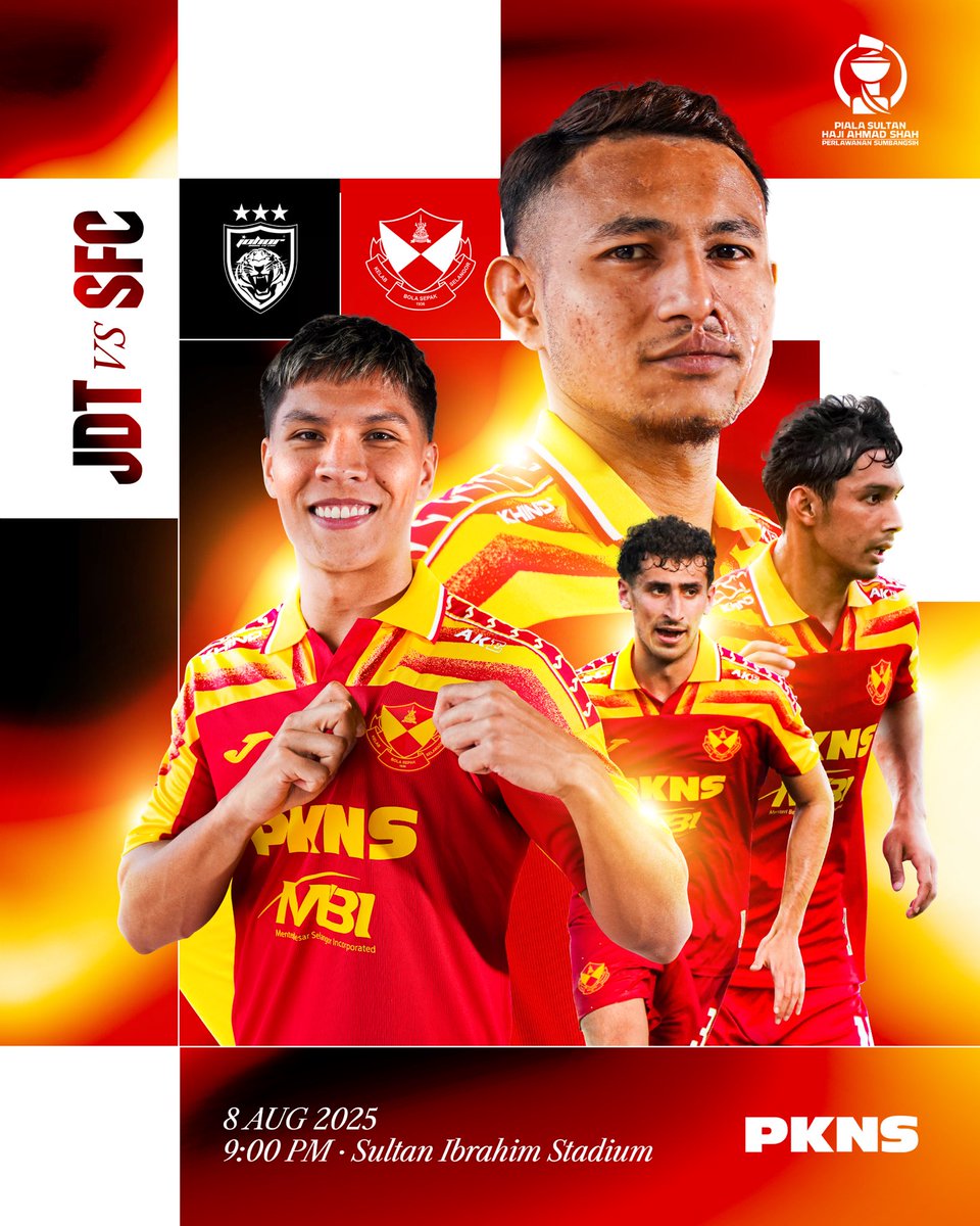 Selangor FC (@selangorfc) on Twitter photo Skuad #GergasiMerah akan bertandang ke Stadium Sultan Ibrahim, Johor bagi perlawanan pembuka tirai saingan #LigaSuper 2025/2026 yang juga merupakan perlawanan Piala Sumbangsih.
โฝ๏ธ Johor Darul Ta'zim ๐ Selangor FC
๐๏ธ Stadium Sultan Ibrahim
๐๏ธ 8 Ogos 2025
๐ 9:00PM
๐๏ธ Untuk Skuad #GergasiMerah akan bertandang ke Stadium Sultan Ibrahim, Johor bagi perlawanan pembuka tirai saingan #LigaSuper 2025/2026 yang juga merupakan perlawanan Piala Sumbangsih.
โฝ๏ธ Johor Darul Ta'zim ๐ Selangor FC
๐๏ธ Stadium Sultan Ibrahim
๐๏ธ 8 Ogos 2025
๐ 9:00PM
๐๏ธ Untuk