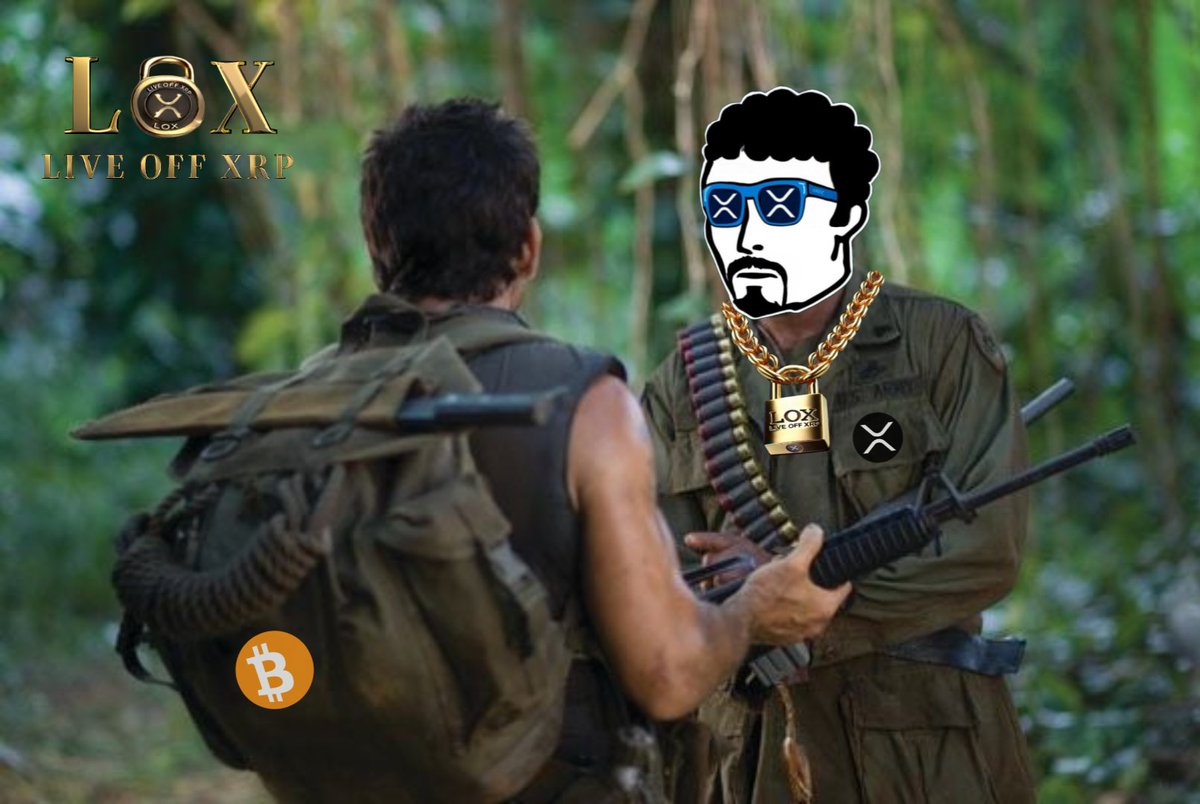 Live off XRP - $LOX (@live_off_xrp) on Twitter photo <a href="/DK64Trades/">߷DK64Trades߷</a> Everybody knows you never go full R̵E̵T̵A̵R̵D̵ BTC Maxi! #TropicThunder
#WeLOX 🔒💵 #Bridge2XRPL <a href="/DK64Trades/">߷DK64Trades߷</a> Everybody knows you never go full R̵E̵T̵A̵R̵D̵ BTC Maxi! #TropicThunder
#WeLOX 🔒💵 #Bridge2XRPL