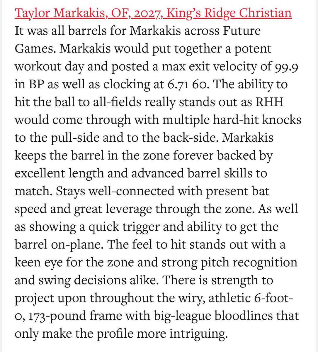 Taylor Markakis (@taylormarkakis) on Twitter photo Thank you <a href="/PrepBaseballGA/">Prep Baseball Georgia</a> for the writeup!
<a href="/Hudson_PBR/">Hudson Graham</a> <a href="/IanSmittyGA/">Ian Smith</a> <a href="/GeorgiaJackets/">Georgia Jackets</a> <a href="/KRCSAthletics/">KRCS Athletics</a> Thank you <a href="/PrepBaseballGA/">Prep Baseball Georgia</a> for the writeup!
<a href="/Hudson_PBR/">Hudson Graham</a> <a href="/IanSmittyGA/">Ian Smith</a> <a href="/GeorgiaJackets/">Georgia Jackets</a> <a href="/KRCSAthletics/">KRCS Athletics</a>