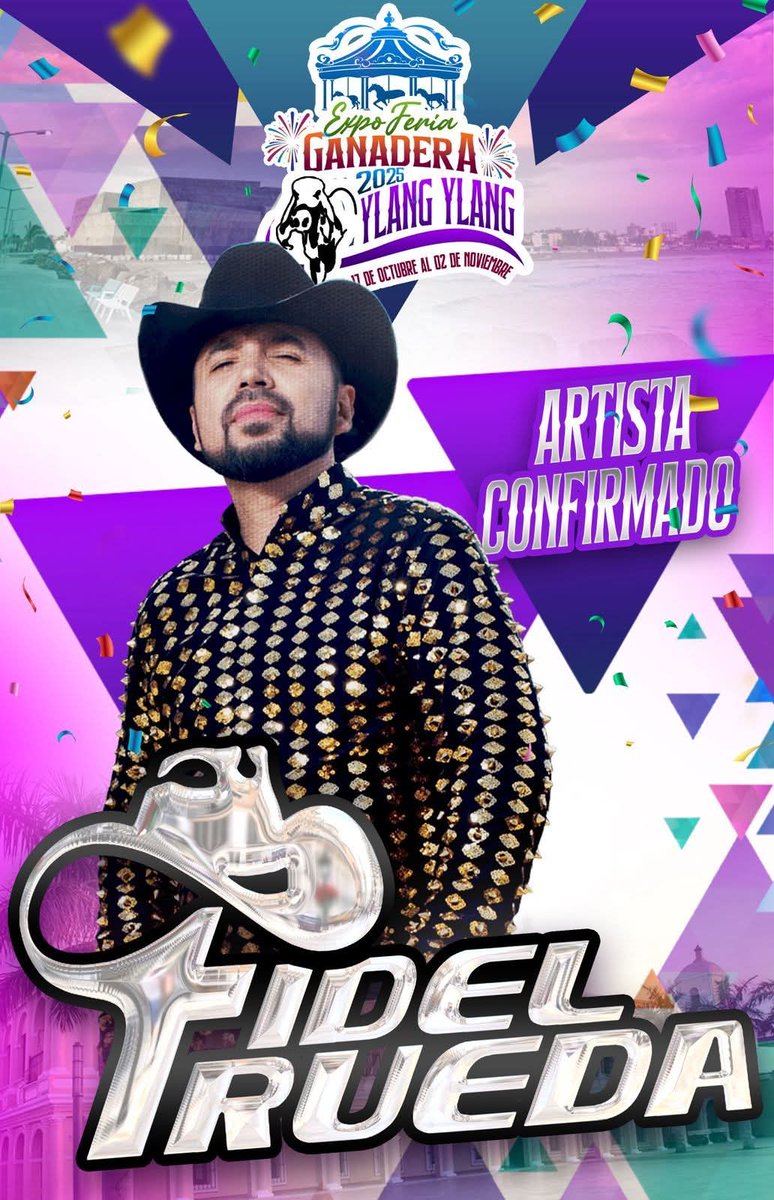 Clickbait (@clickbaitmx) on Twitter photo 🎉🐎 ¡La espera terminó!
La Expo Ganadera Ylang Ylang 2025 confirma a su primer artista: <a href="/Cfidelrueda/">Fidel Rueda</a>🎤🔥
📲 La venta de lugares VIP ya está disponible al 📞 229 984 5649
🎶 Muy pronto se anunciarán más artistas.
👀 ¡Sigan pendientes!
#YlangYlang2025 #FidelRueda #Veracruz 🎉🐎 ¡La espera terminó!
La Expo Ganadera Ylang Ylang 2025 confirma a su primer artista: <a href="/Cfidelrueda/">Fidel Rueda</a>🎤🔥
📲 La venta de lugares VIP ya está disponible al 📞 229 984 5649
🎶 Muy pronto se anunciarán más artistas.
👀 ¡Sigan pendientes!
#YlangYlang2025 #FidelRueda #Veracruz