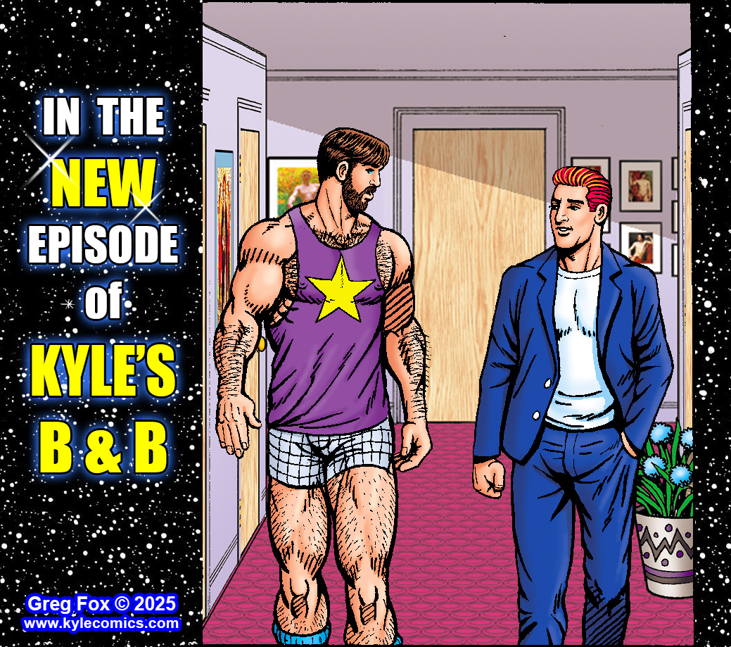 Drew tries to talk to Richard about Fletcher and...Rich ain't havin' it! See it all in the new episode of Kyle's B&amp;B!!!⭐ kylecomics.com ⭐️#GregFox #kylesbnb #webcomic #webtoon #webtoons #gaycomics #lgbtqcomics #bara #lgbtqart #webcomics #indiecomics #webcomicseries #gay