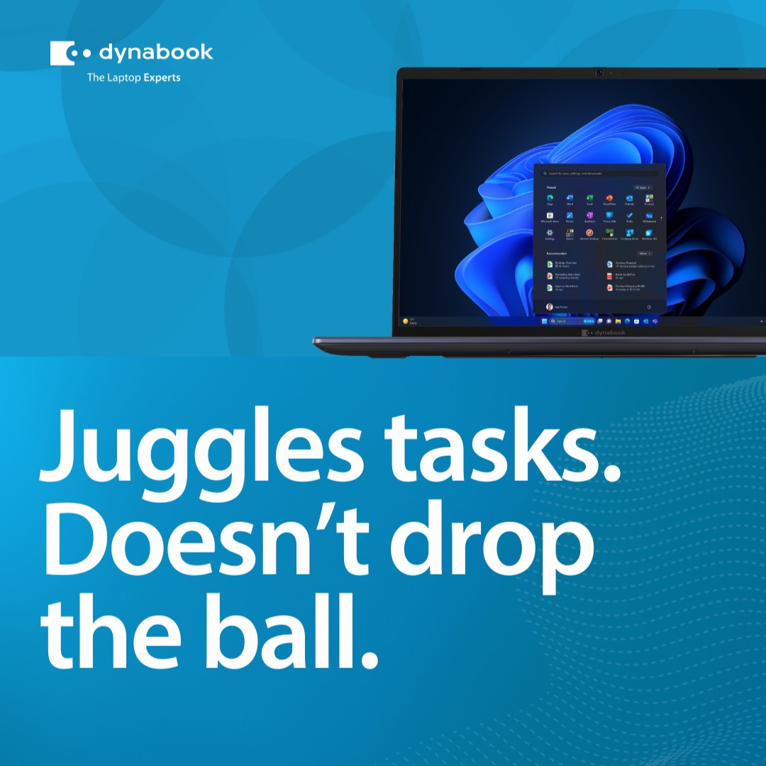 You need 20 tabs, a video call and a spreadsheet open at once? No problem.

Dynabook laptops are built for multitasking madness, without freezing, crashing, or begging for mercy.

Because you shouldn't have to choose between performance and sanity.

#DynabookANZ