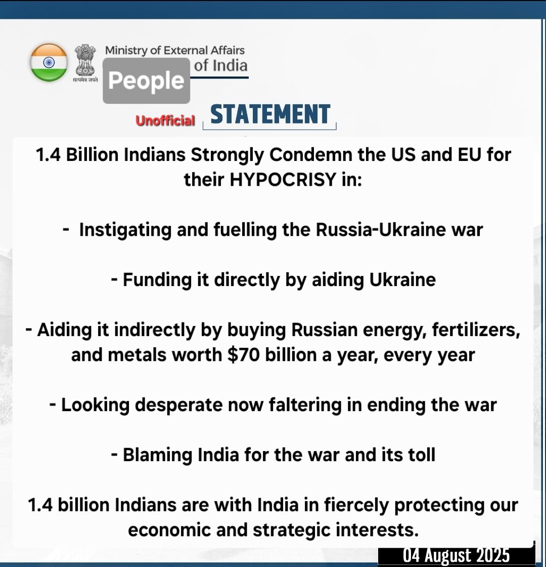 If all Indians could give a direct, hard-hitting diplomatic statement.