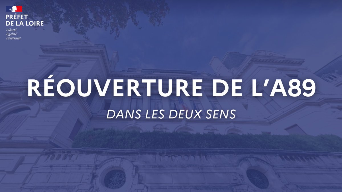 ✅ Réouverture de l’A89 dans les deux sens de circulation. 

⏮️ Ce lundi à 15h53, un poids lourd transportant des hydrocarbures s’est renversé sur l’autoroute A89 au kilomètre 483, dans le sens Lyon → Clermont-Ferrand, à hauteur de la commune de Pommiers-en-Forez.

👉 À la suite