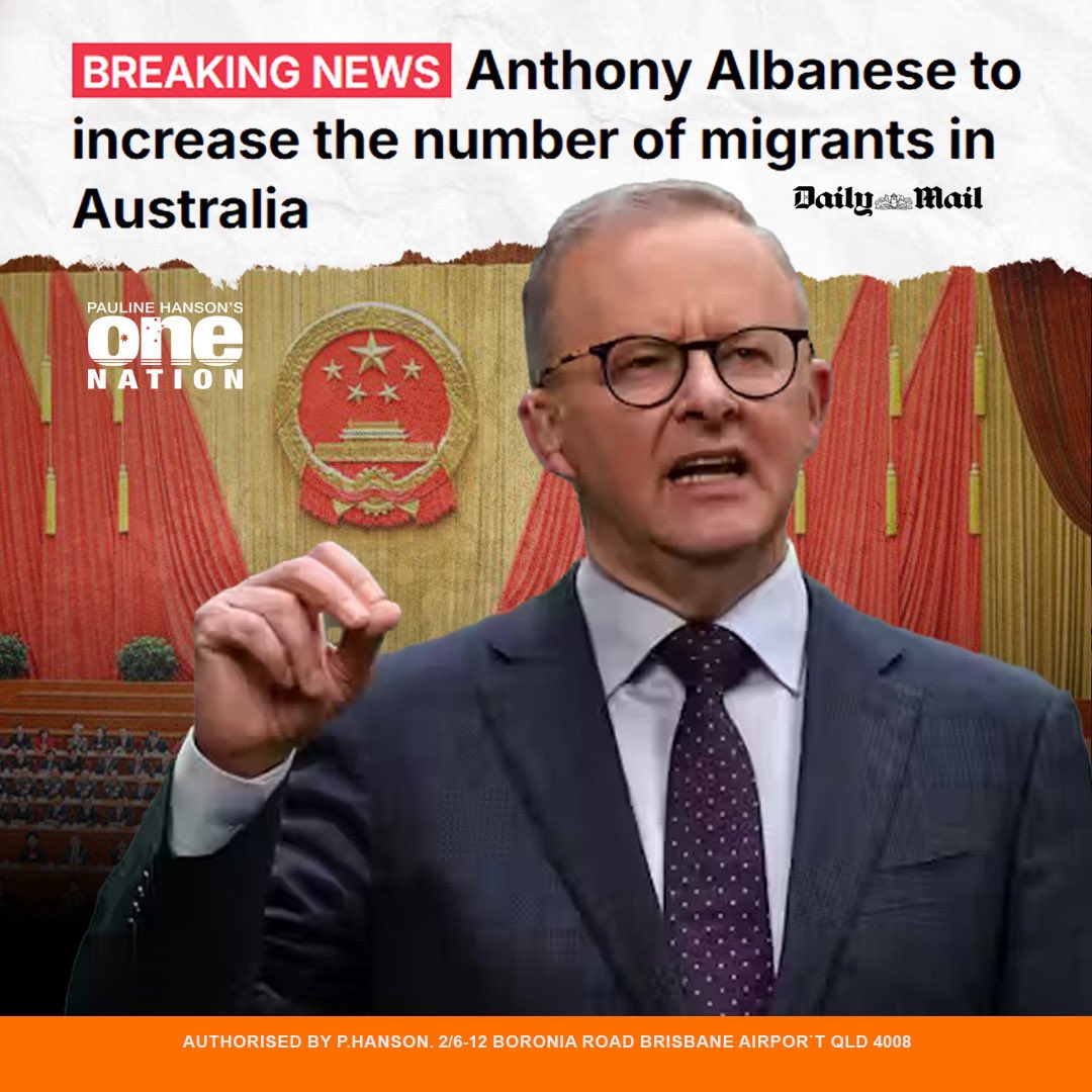 Anthony Albanese’s plan to ramp up immigration is a complete betrayal of the Australian people.

Our hospitals are full, housing is unaffordable, wages are stagnant, and our infrastructure is buckling under pressure and Labor’s answer is to bring in even more migrants. This is