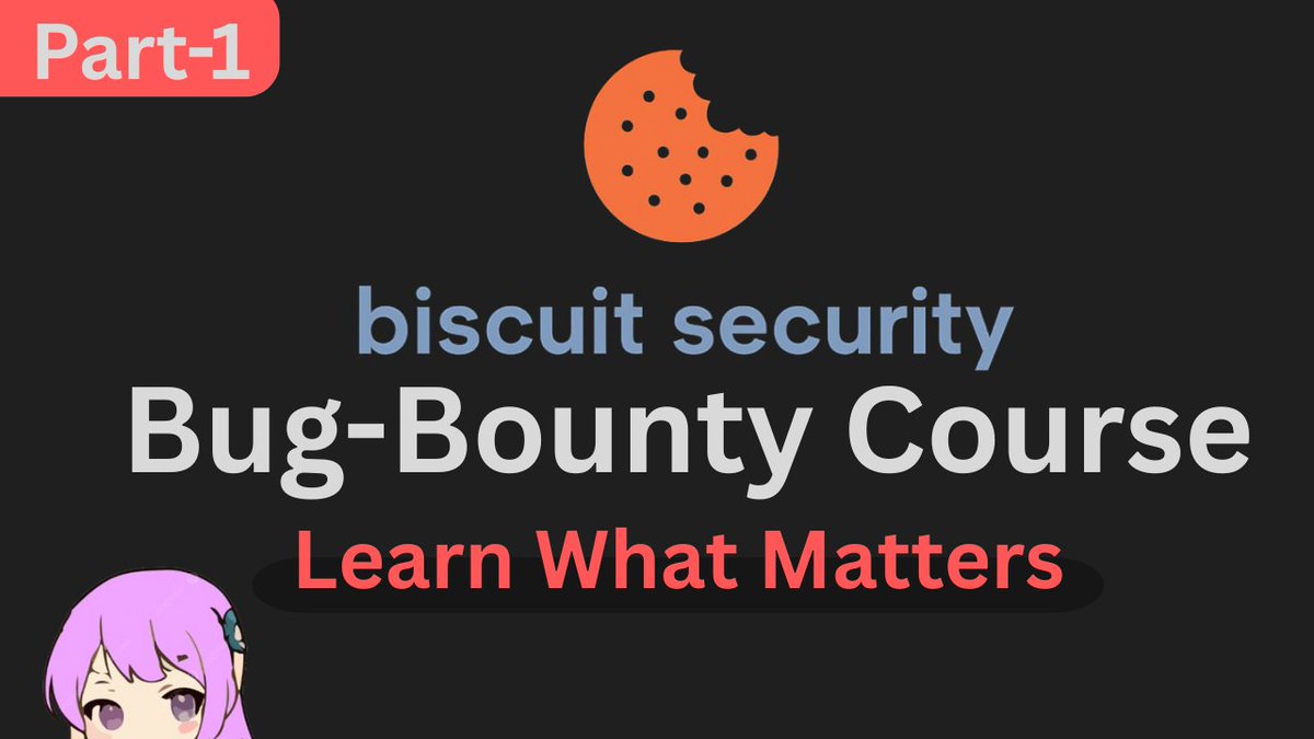 OreoB1scuit's tweet image. Just launched my free Bug Bounty course on YouTube!
More video coming soon
youtube.com/watch?v=1pJB_E…

#bugbounty #bugbountytips