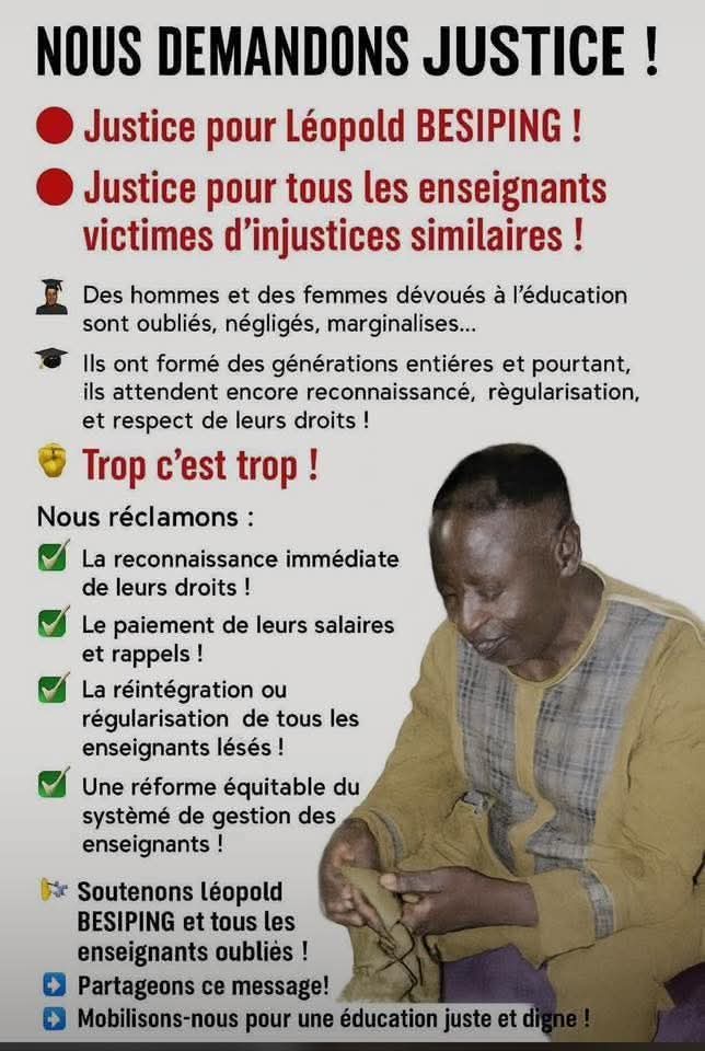 Justice pour ce père de famille, sinistré, retraité,et ancien fonctionnaire injustement suspendu de salaire.