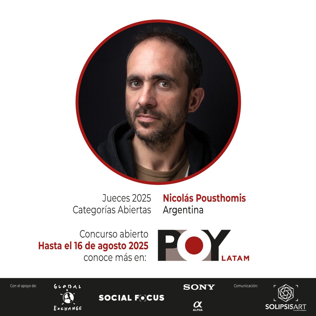 🔴 Jueces: Categorías Abiertas

📷 Nicolás Pousthomis [🇦🇷]
Fotógrafo, editor y docente argentino. Forma parte de la cooperativa Sub, autor de varios libros de fotografía.

📢  Participa hasta el 16 de agosto: site.picter.com/poylatam-2025   

Comunicación: <a href="/SolipsisArt/">SolipsisArt Ecuador</a>