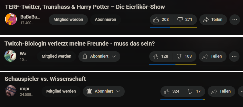 #Bartuneks Video gegen Adenin und #Feldis Reaction darauf kommen wirklich, richtig guuuuut an ;) 

Bei #imp sieht es merkwürdigerweise anders aus ^^