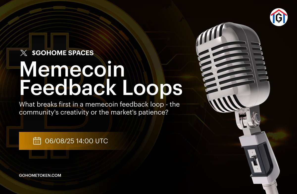GOHOME TOKEN (@gohome_token) on Twitter photo Memecoin Feedback Loops | $GOHOME Spaces 🎙️
What breaks first in a memecoin feedback loop - the community's creativity or the market's patience?
Guests:
<a href="/miaireal/">Miai</a>
<a href="/AssetSwapAI/">AssetSwap.ai</a>
<a href="/dragonisnear/">Black Dragon | Ecosystem (🐉,⋈)</a>
<a href="/EFAS_Ecosystem/">EFAS Ecosystem</a>
<a href="/BazaarsBzr/">Bazaars</a>
<a href="/kreon_geshido/">KRΞØN</a>
<a href="/AvatarLifeGames/">AvatarLife | We're Hiring</a>
@aveaiglobal
(1/2) Memecoin Feedback Loops | $GOHOME Spaces 🎙️
What breaks first in a memecoin feedback loop - the community's creativity or the market's patience?
Guests:
<a href="/miaireal/">Miai</a>
<a href="/AssetSwapAI/">AssetSwap.ai</a>
<a href="/dragonisnear/">Black Dragon | Ecosystem (🐉,⋈)</a>
<a href="/EFAS_Ecosystem/">EFAS Ecosystem</a>
<a href="/BazaarsBzr/">Bazaars</a>
<a href="/kreon_geshido/">KRΞØN</a>
<a href="/AvatarLifeGames/">AvatarLife | We're Hiring</a>
@aveaiglobal
(1/2)