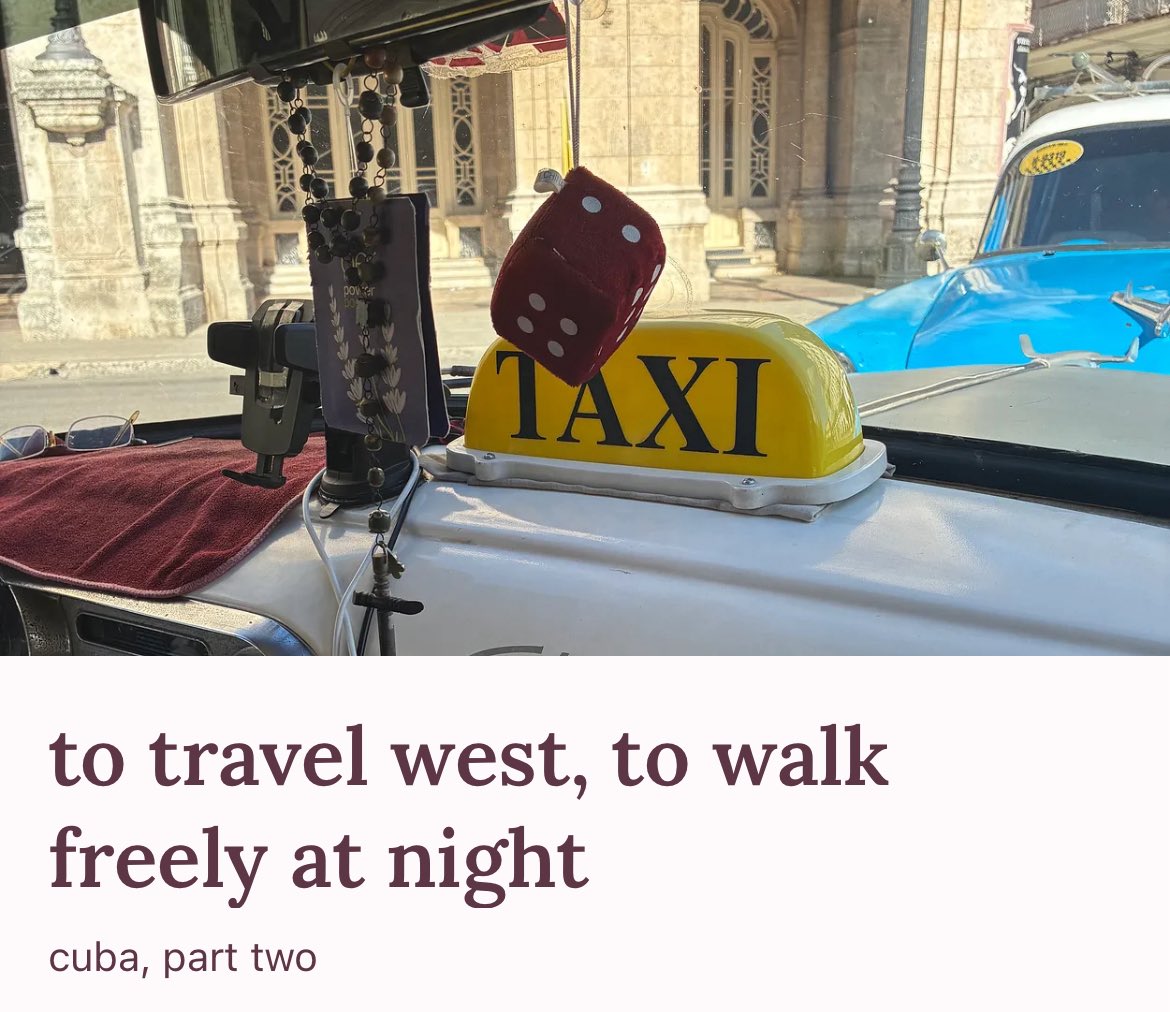 wrote about second half of cuba trip &amp; getting stranded in havana… link in bio