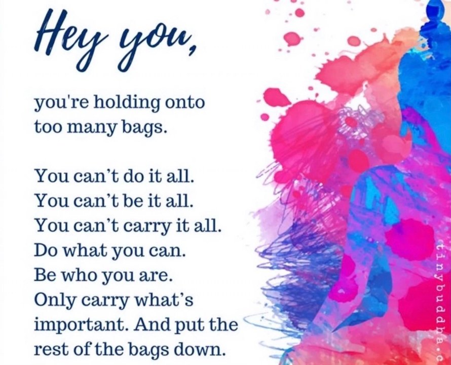 Oh! What a Beautiful Morning!
Oh! What a Beautiful Day!
You are SELF-AWARE!
Get Excited! IT'S TOO TUESDAY!

Thanks for being SELF-AWARE and for acknowledging that you are holding onto TOO many bags. How will you lessen your load?🤔
Enjoy TOO TUESDAY💖💜💖