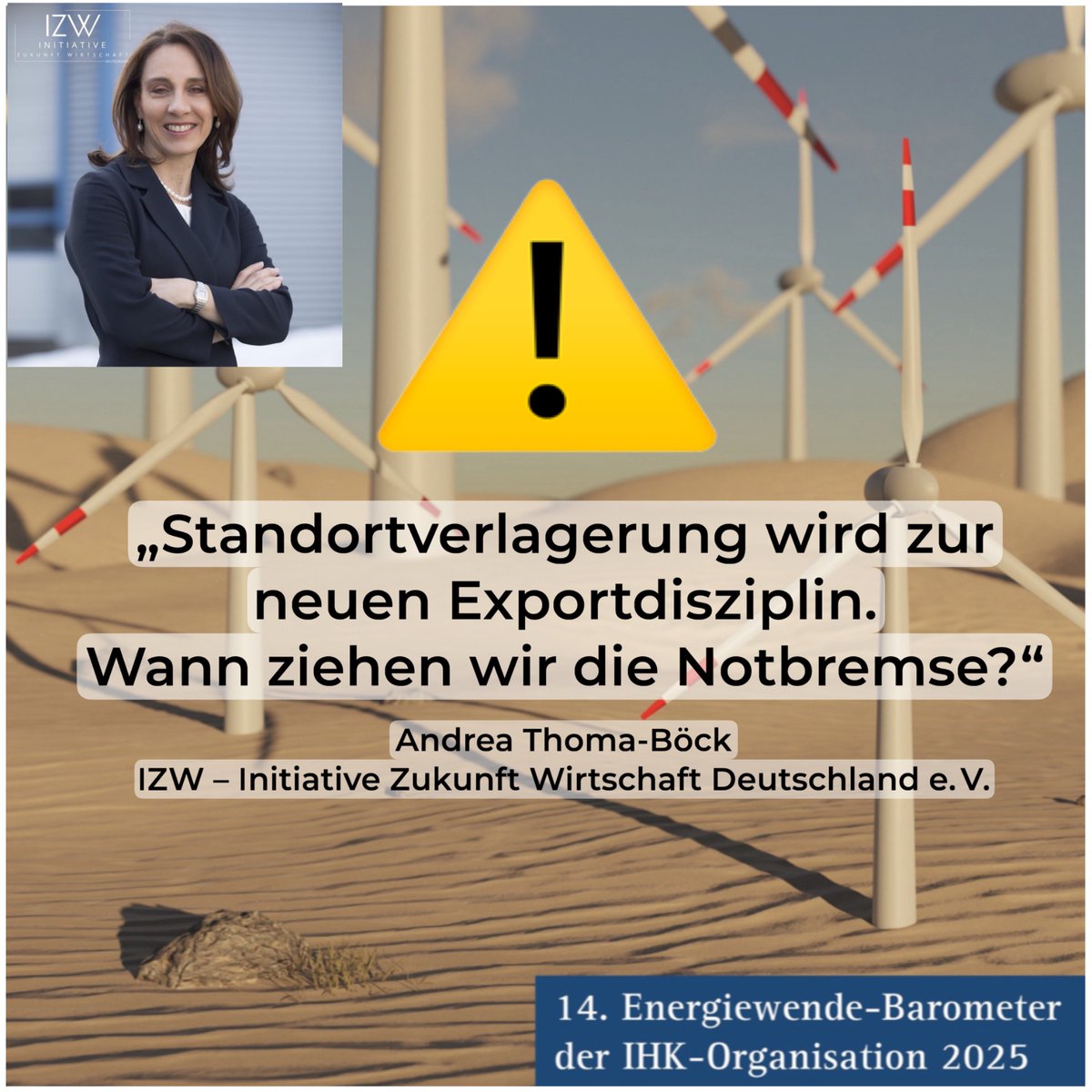 ⚠️Willkommen in der neuen #Exportdisziplin: #Standortverlagerung. Wir verlieren, was uns einst stark gemacht hat. Die #Industrie.

Der neue #Energiewendebarometer 2025 der #IHK-Organisation (Link im Kommentar) liest sich wie ein Schadensbericht aus der Praxis:

📉 36 Prozent der