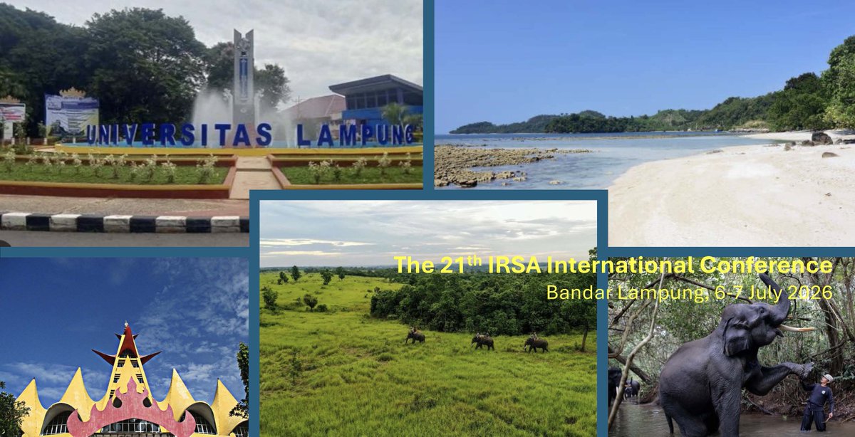 Dear friends,
Prepare your research paper and join us again at the 21st IRSA International Conference in Bandar Lampung, 6–7 July 2026.