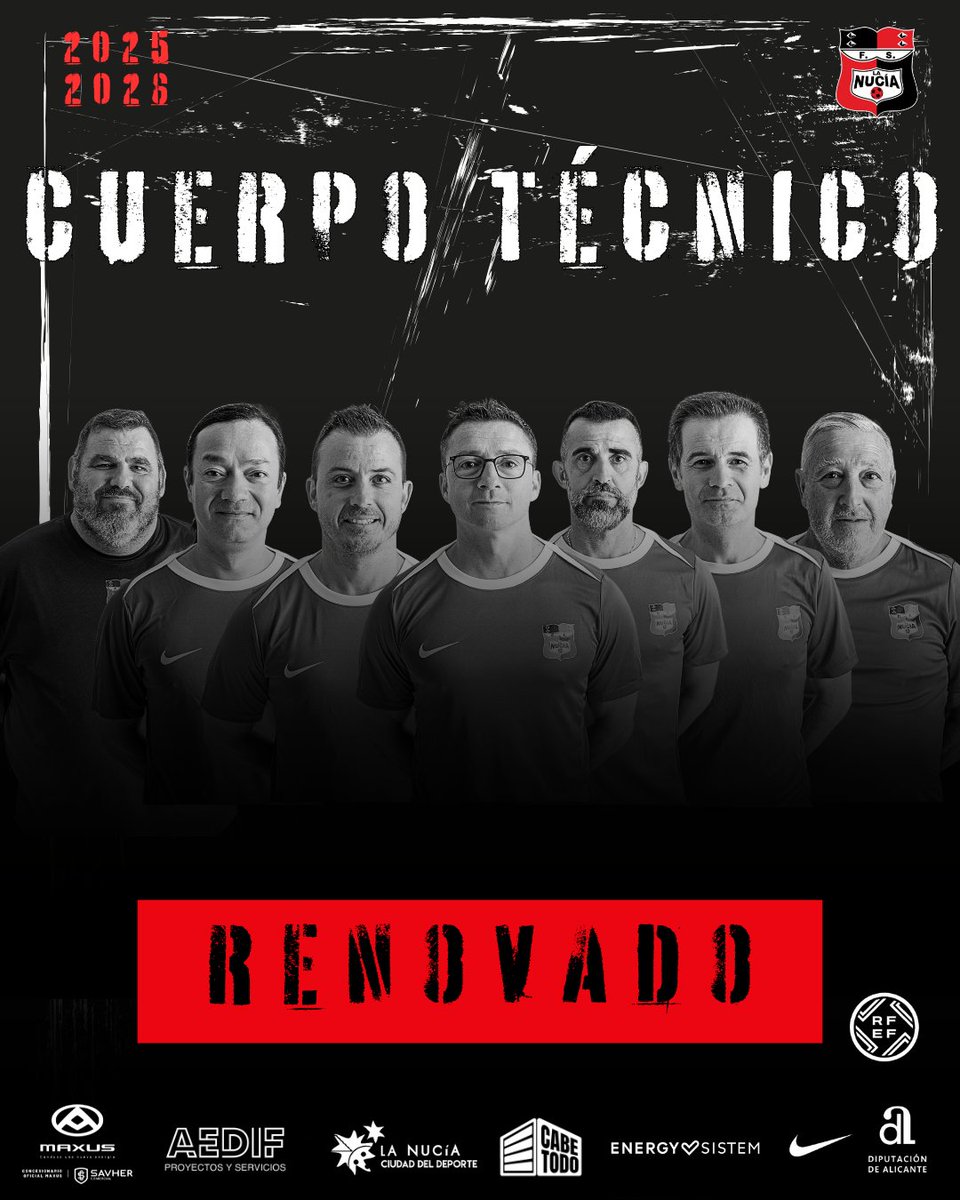 ‼️Nuestro cuerpo técnico al completo continuará una temporada más al frente del equipo

Dada estará acompañado por:

Moi, segundo entrenador y preparador físico,
Lozano, entrenador porteros,
Juan Carlos, fisio,
Agus, delegado
Domingo, delegado de campo
Jaime, encargado material.