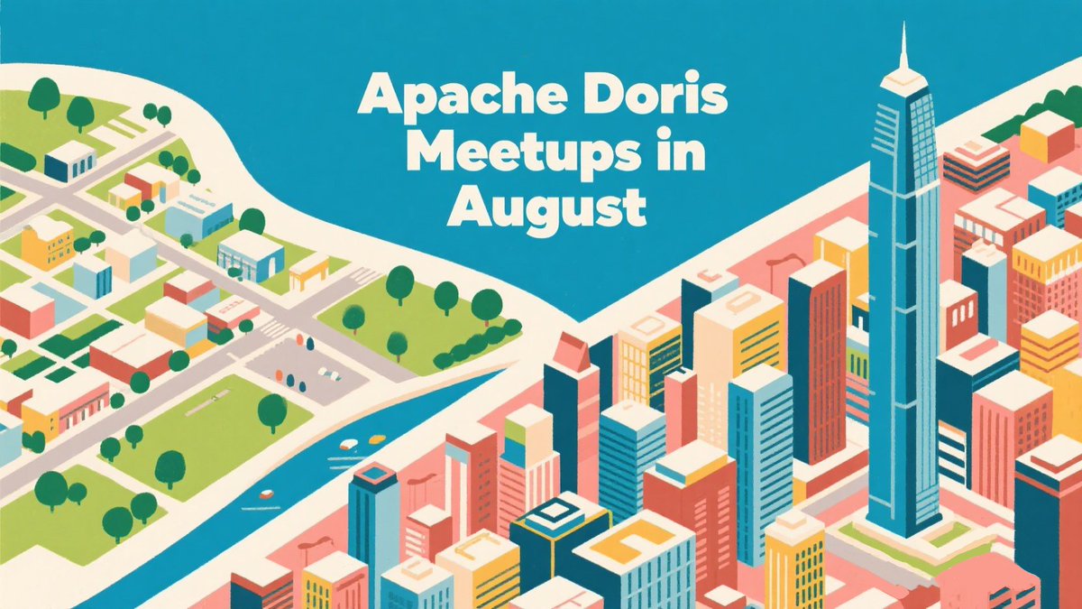 Apache Doris (@doris_apache) on Twitter photo Upcoming meetups in CA and HK!
🏙️ Sunnyvale, California | Au 20
📣 Real-Time IoT Analytics with Apache Doris: <a href="/EMQTech/">EMQ Technologies</a> and VeloDB in Action
velodb.io/events/doris-m…
🏙️ Hong Kong | Aug 22
📣 <a href="/NebulaGraph/">NebulaGraph</a> × Apache Doris Meetup: the New Fintech Paradigm
velodb.io/events/apache-… Upcoming meetups in CA and HK!
🏙️ Sunnyvale, California | Au 20
📣 Real-Time IoT Analytics with Apache Doris: <a href="/EMQTech/">EMQ Technologies</a> and VeloDB in Action
velodb.io/events/doris-m…
🏙️ Hong Kong | Aug 22
📣 <a href="/NebulaGraph/">NebulaGraph</a> × Apache Doris Meetup: the New Fintech Paradigm
velodb.io/events/apache-…