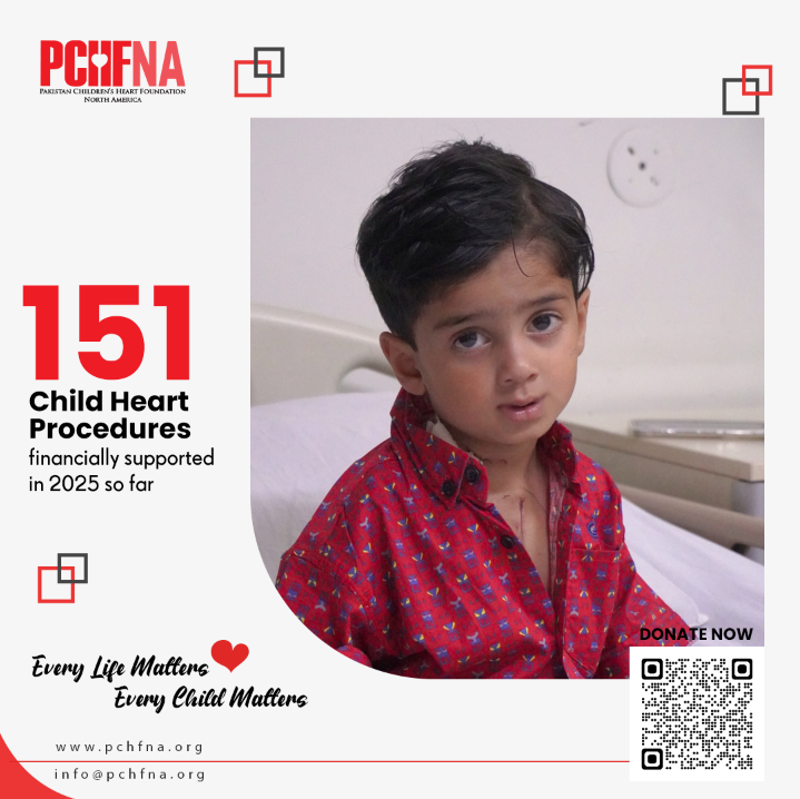 In 2025, with the support of our incredible donor base, so far we have financially supported 151 heart procedures of deserving children born with #CHD in Pakistan.
#PCHFNA #EveryLifeMattersEveryChildMatters
#Charity #ConqueringCHD
#Donate: pchfna.kindful.com
<a href="/captainmisbahpk/">Misbah Ul Haq</a>