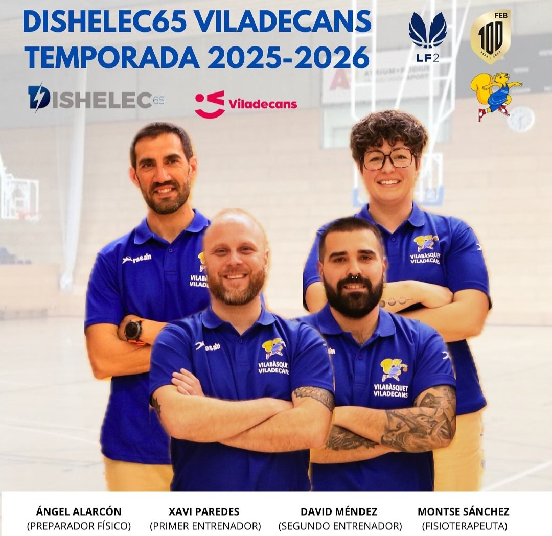 Renovaciones #LF2 Dishelec 65 Viladecans 🐿💙🏀
Staff Técnico:
Xavi Paredes primer entrenador y David Méndez segundo, Montse Sánchez físio y Angel Alarcon preparador físico 👏👏

<a href="/CompeticionFEB/">CompeticionesFEB</a> <a href="/BaloncestoESP/">Baloncesto España</a> <a href="/ViladecansTweet/">AjuntamentViladecans</a> <a href="/AlbertoLongan/">ALS65</a> <a href="/UnileverSpain/">Unilever España</a>