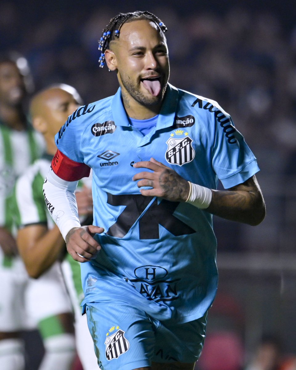Neymar bisou pela primeira vez desde setembro 2023 para tirar o Santos da zona de despromoção 😝