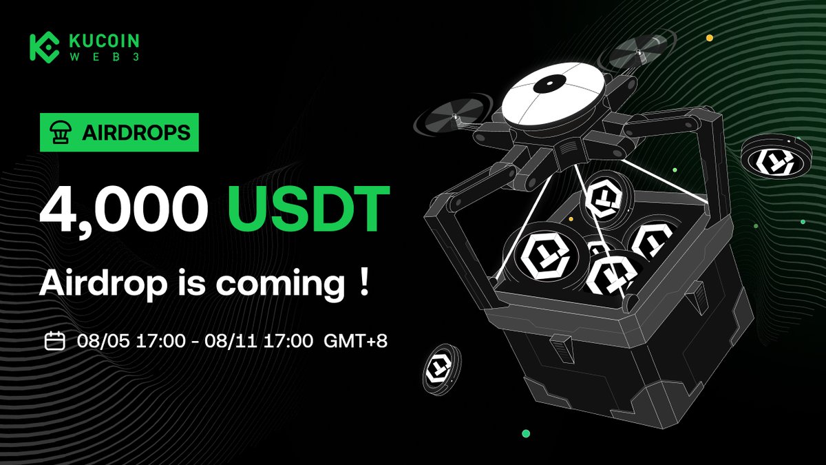 🚀 KuCoin Web3 AirDrops Series #7 is HERE! 🚀 
🔥 4,000 $USDT up for grabs! Don’t miss your chance to claim a piece of the prize! 
<a href="/KuCoin_Web3/">KuCoin Web3 Wallet</a> X <a href="/TelgatherGames/">Telgather</a>  are teaming up for the hottest #Airdrop campaign yet!  

💡HURRY! ONLY FOR KUCOIN WEB3 WALLET USERS！⏰2025/08/05