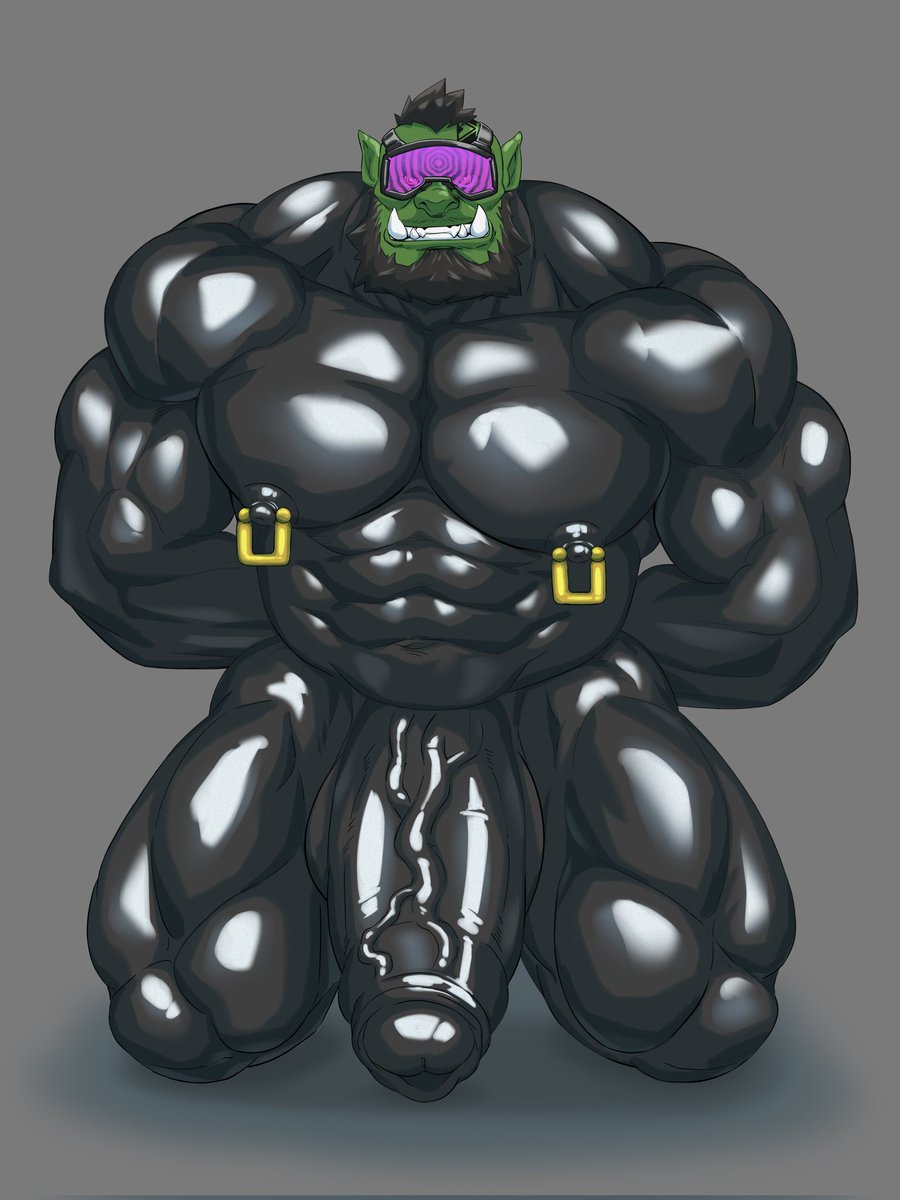 “老板，只要保持这个姿势就好了吗，怎么脑袋开始晕晕的.......”
“换上这身衣服？看起来好紧俺穿......遵命......”
#gay #orc #Muscle #latex #gayhypnosis #hypnokink