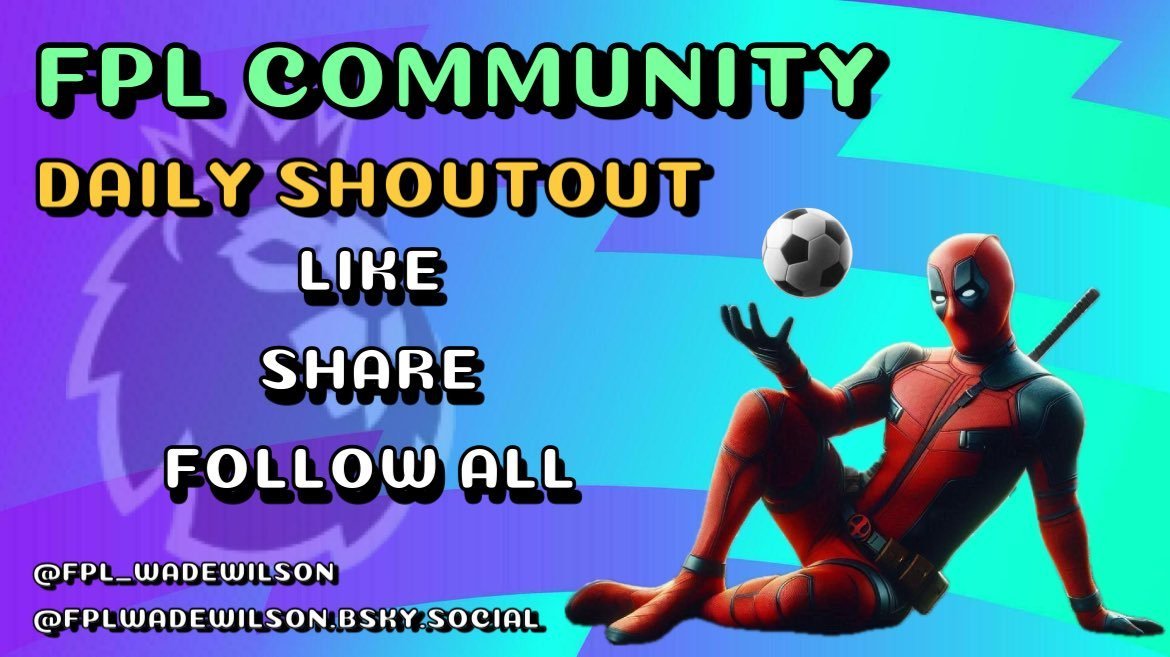 FPL Wade Wilson 𓅪 🔴⚫️ (@fpl_wadewilson) on Twitter photo #FPLCommunity shoutout.
Like, share & follow all.
<a href="/fplAdvisory/">Fpl Flory</a>
<a href="/Alwys_ChsngFPL/">Always Chasing FPL</a>
<a href="/FantasyElon/">Fantasy Elon</a>
<a href="/Atuegwu_H/">Atuegwu_Henry1</a>
<a href="/3ATTBPODCAST/">3ATTB</a>
<a href="/TheExpectedXI/">@TheExpectedXI</a>
<a href="/Driss_houche/">Driss Fpl</a>
<a href="/Wadda_Duck/">WADDA DUCK FPL</a>
⭐️ <a href="/fpl_juice/">The FPL JUiCE Show</a>
⭐️ <a href="/mycaymanfan/">My Cayman fan (Matt) 🇰🇾</a>
⭐️ <a href="/FPL_BeerDrinker/">FPL Beer Drinker</a>
<a href="/OfficialFPL/">Fantasy Premier League</a> #Fantasy #Football #FPL #Follow4Follow #FPLCommunity shoutout.
Like, share & follow all.
<a href="/fplAdvisory/">Fpl Flory</a>
<a href="/Alwys_ChsngFPL/">Always Chasing FPL</a>
<a href="/FantasyElon/">Fantasy Elon</a>
<a href="/Atuegwu_H/">Atuegwu_Henry1</a>
<a href="/3ATTBPODCAST/">3ATTB</a>
<a href="/TheExpectedXI/">@TheExpectedXI</a>
<a href="/Driss_houche/">Driss Fpl</a>
<a href="/Wadda_Duck/">WADDA DUCK FPL</a>
⭐️ <a href="/fpl_juice/">The FPL JUiCE Show</a>
⭐️ <a href="/mycaymanfan/">My Cayman fan (Matt) 🇰🇾</a>
⭐️ <a href="/FPL_BeerDrinker/">FPL Beer Drinker</a>
<a href="/OfficialFPL/">Fantasy Premier League</a> #Fantasy #Football #FPL #Follow4Follow