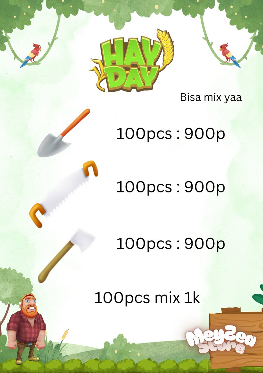 MeyZeaStore's tweet photo. Jajan yukkk, yang mau Chat aja yaa ⬇️
https://t.co/V1yUnzK0UJ

#wts #seller #hayday https://t.co/yE077Mrzag
